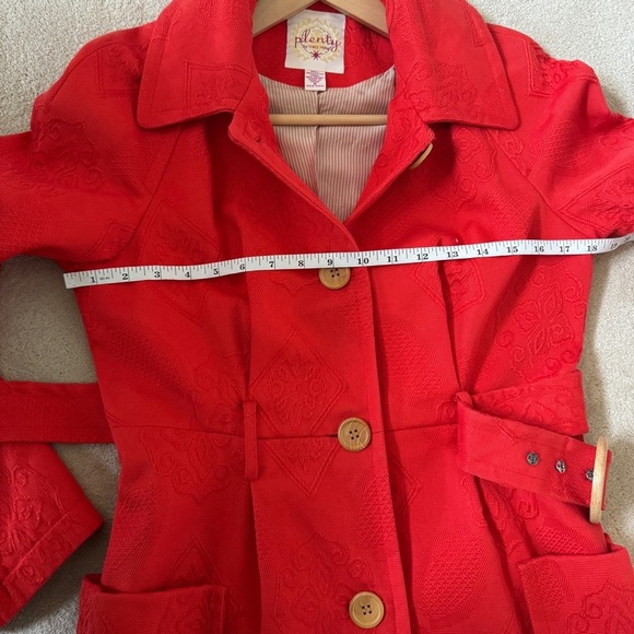 Tracy Reese Cotton Embroidered Trench 6 - Picture 14 of 16